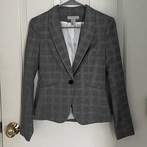H&M Grey Plaid Blazer